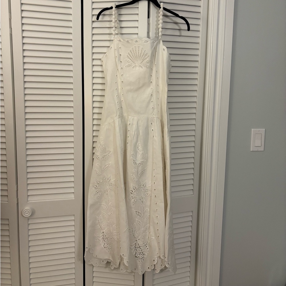 FARM Rio Off-White Richelieu Lenzing™ Ecovero™ Euroflax™ Midi Dress